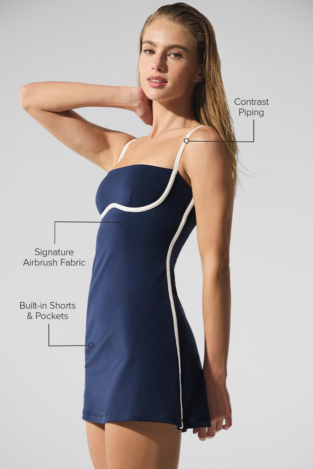Vestido Alo Yoga Airbrush Streamlined Mujer Azul Marino | Mexico  NTJ-504693