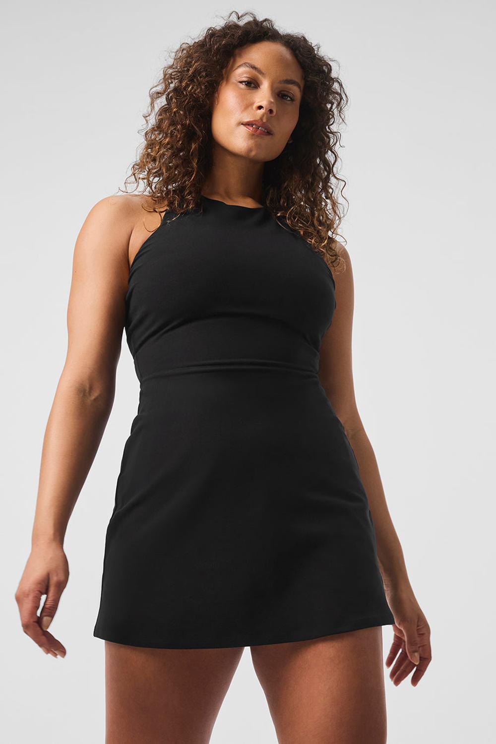 Vestido Alo Yoga Alosoft Backspin Mujer Negros | Mexico  YGR-902831