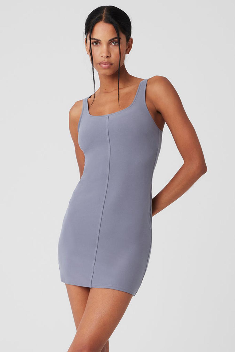 Vestido Alo Yoga Alosoft Head Start Mujer Fog | Mexico  HVE-835091