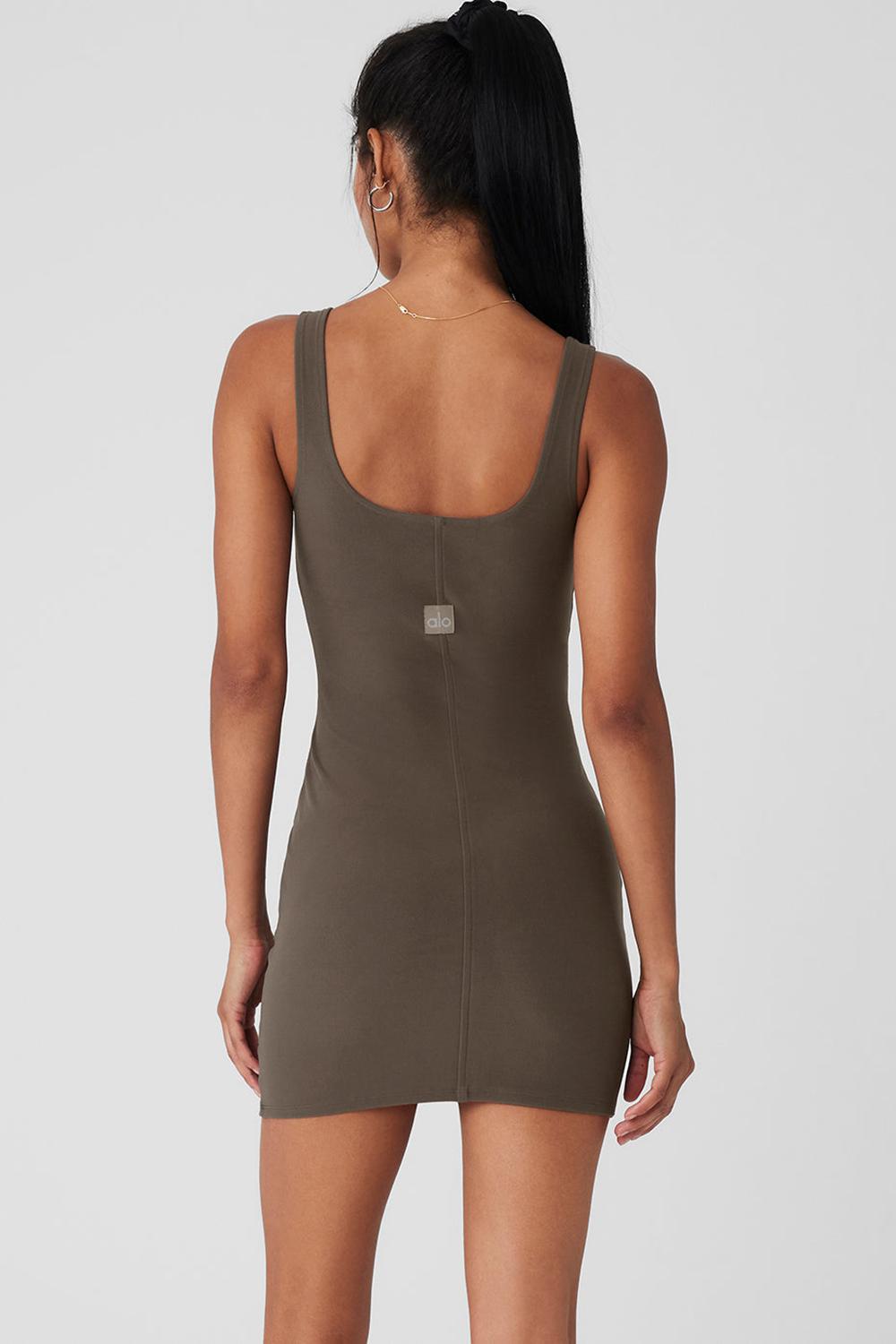 Vestido Alo Yoga Alosoft Head Start Mujer Verde Oliva | Mexico  XAF-925460
