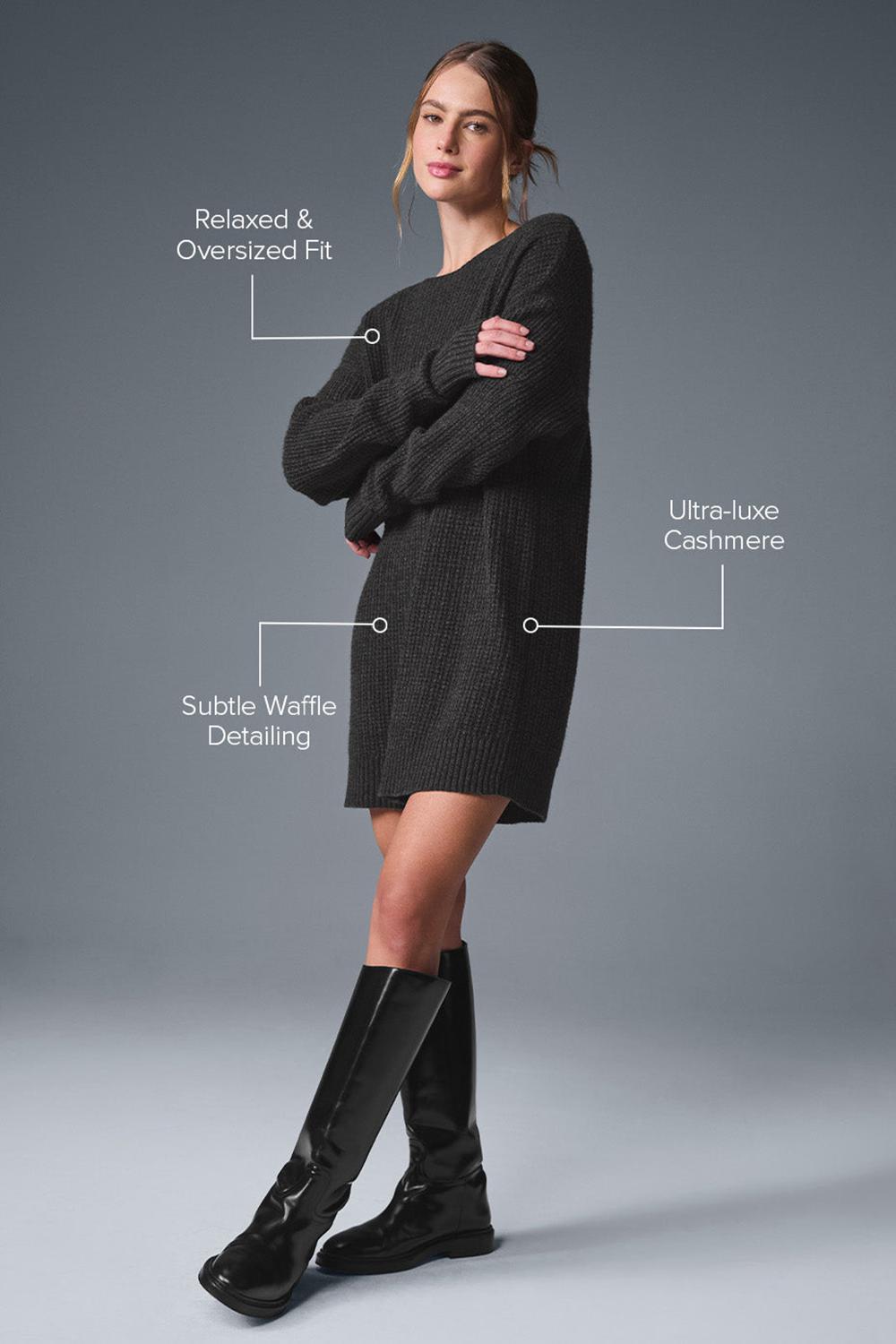 Vestido Alo Yoga Cashmere Plush Waffle Mujer Azules Grises | Mexico  NER-906152