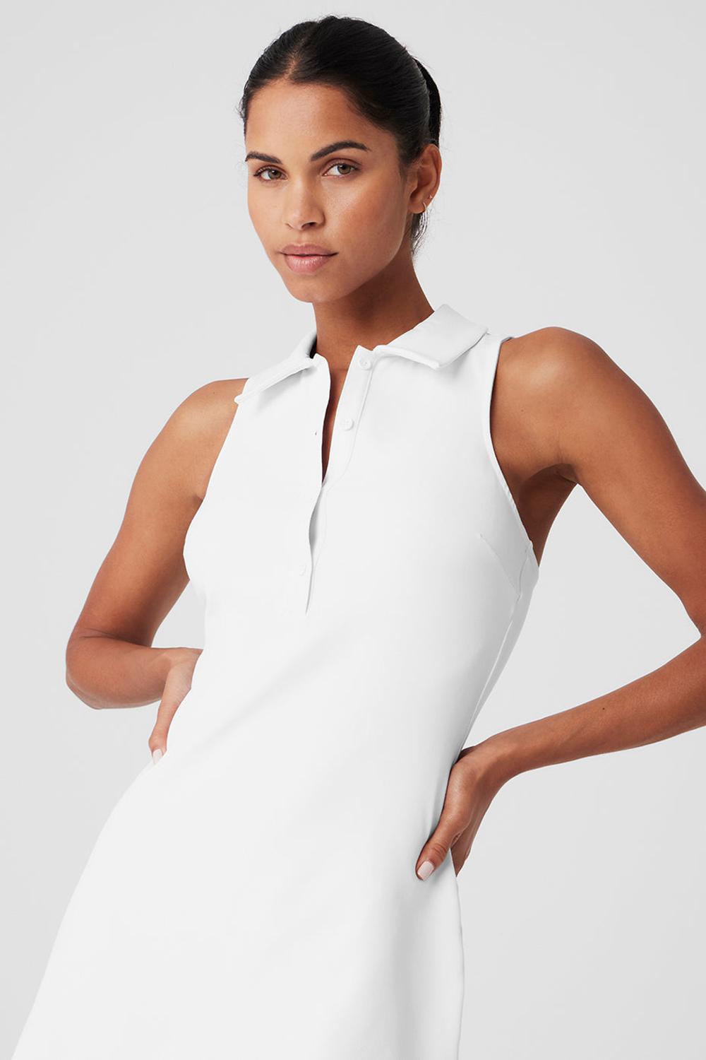 Vestido Alo Yoga Charmed Tennis Mujer Blancos | Mexico  WNP-546730