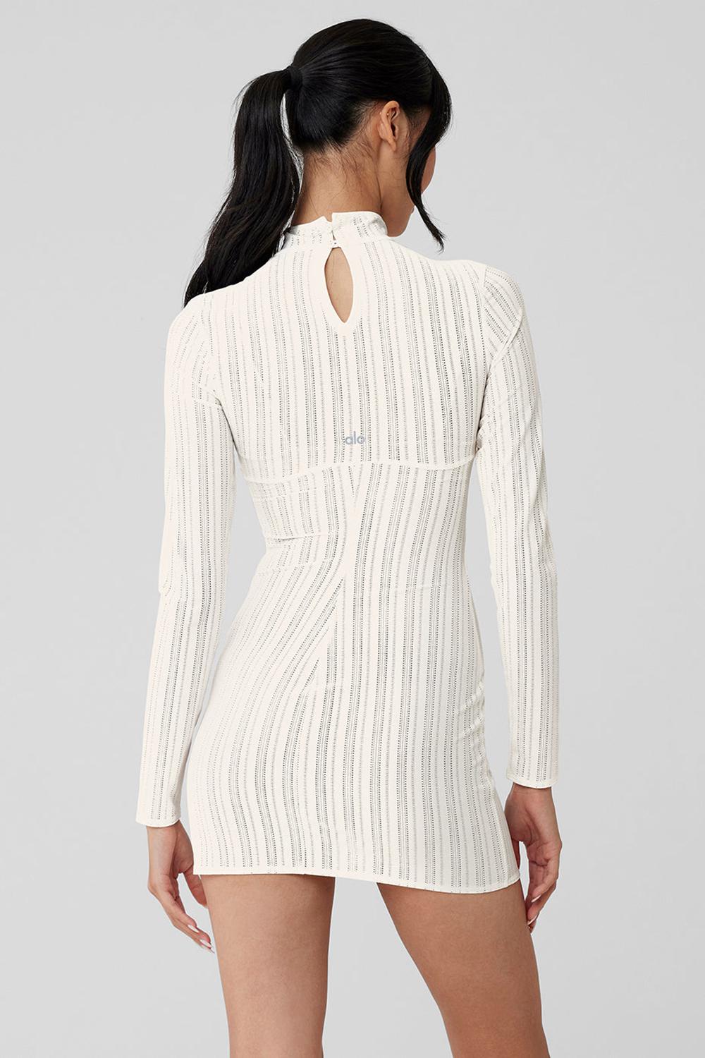 Vestido Alo Yoga Euphoria Long Sleeve Mujer Ivory | Mexico  RVN-974068