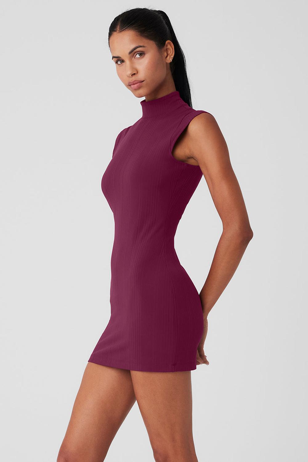 Vestido Alo Yoga Run It Back Mujer Wild Berry | Mexico  XMV-798540